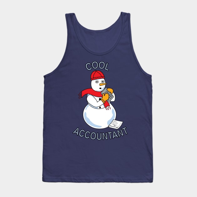 Cool Accountant Snowman Tank Top by Barthol Graphics